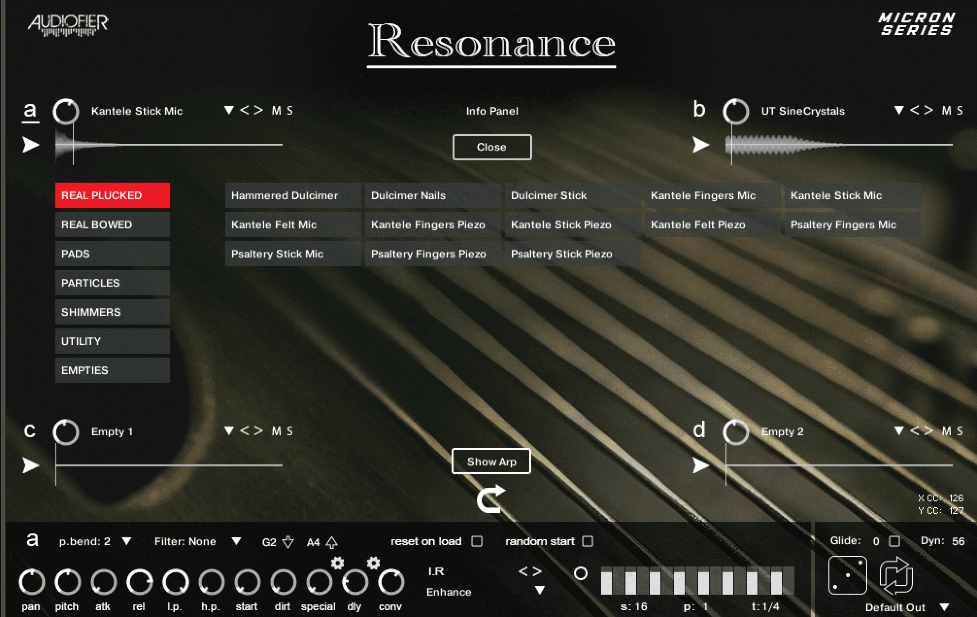 MICRON resonance GUI2