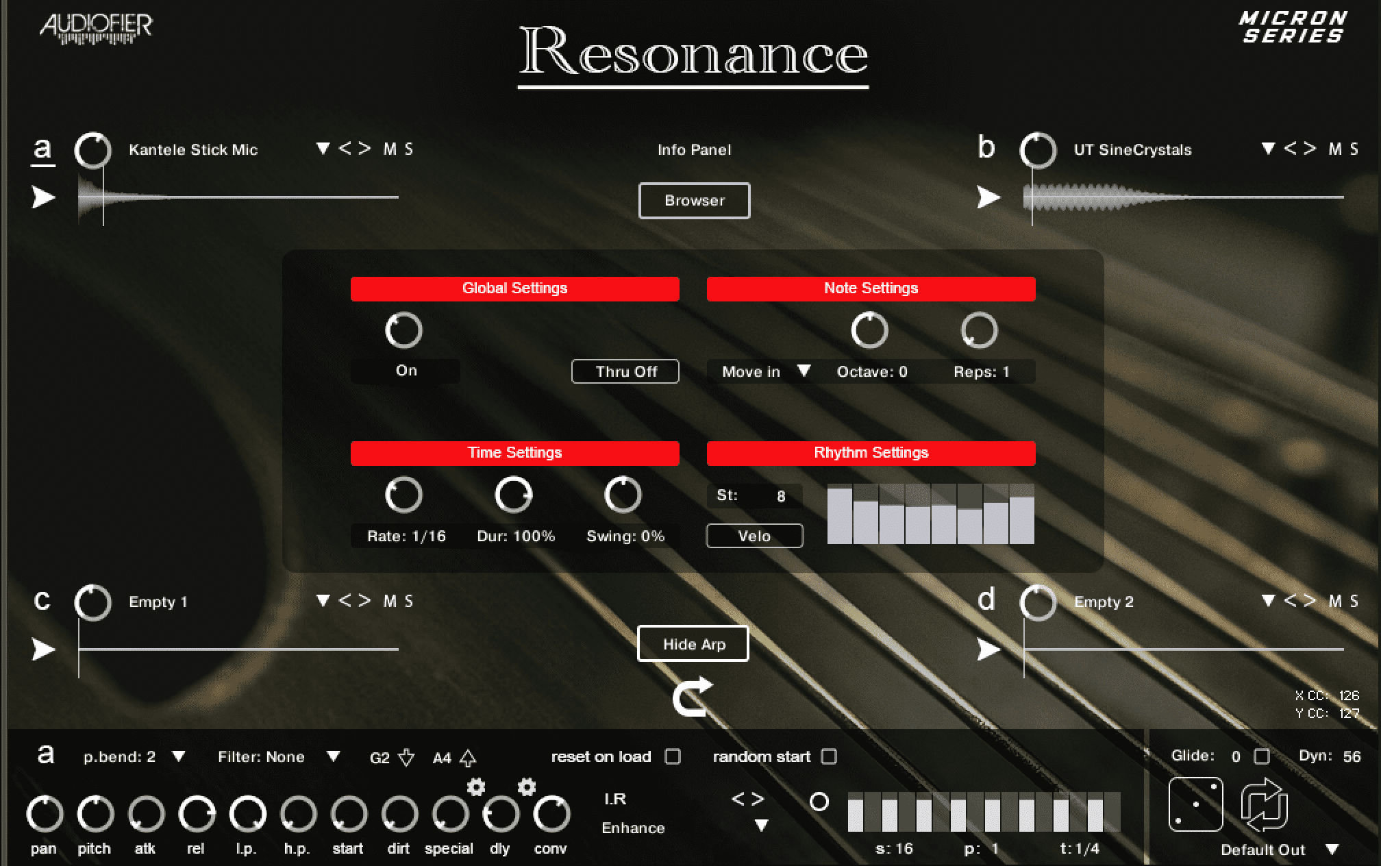 MICRON resonance GUI3